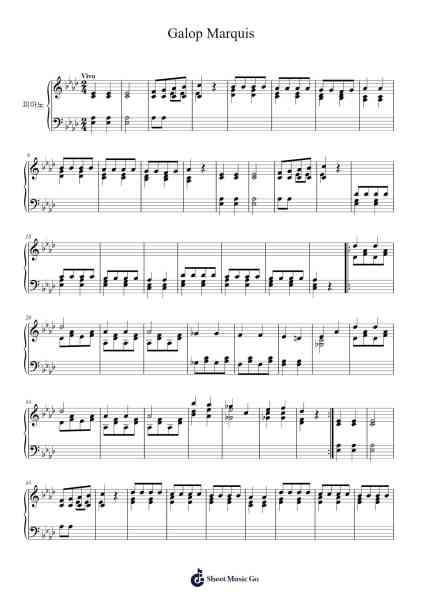 Galop Marquis Sheet Music by Chopin-Arr.Copclife Hudvan