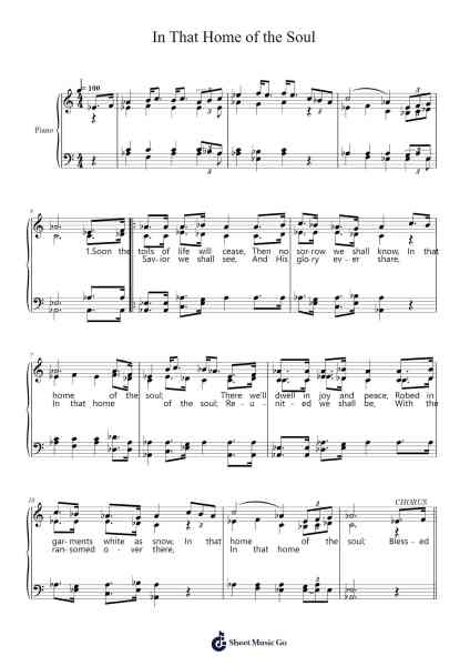 In That Home of the Soul Sheet Music by James W. Gaines-Arr.Nelljean Jorking