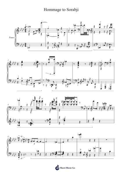 Hommage to Sorabji Sheet Music by Megkit-Arr.Jonesram Bonah