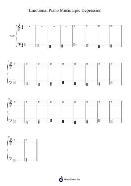 emotional paino moosik epic deprezion musiking Sheet Music by testingstuffy-Arr.Bobright