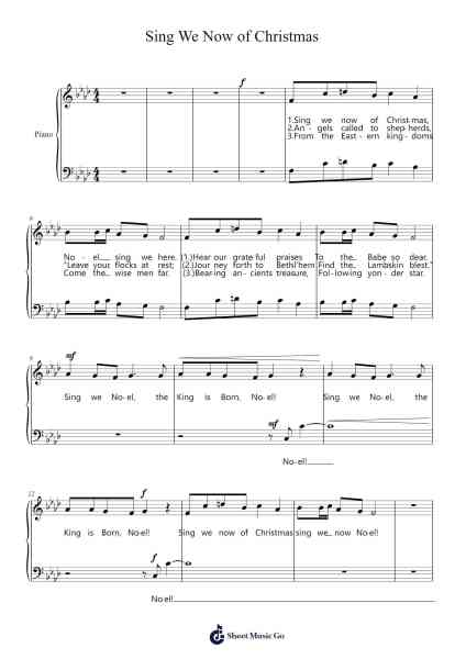 Sing We Now of Christmas Sheet Music by Yulemott Joycetout-Arr.Reylot