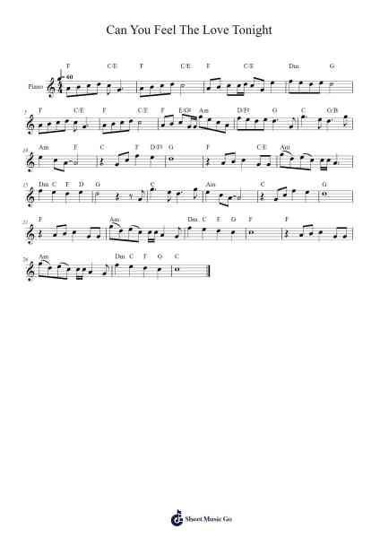 Can You Feel The Love Tonight Sheet Music by Ninja Sex Party/Elton John-Arr.Pearroe