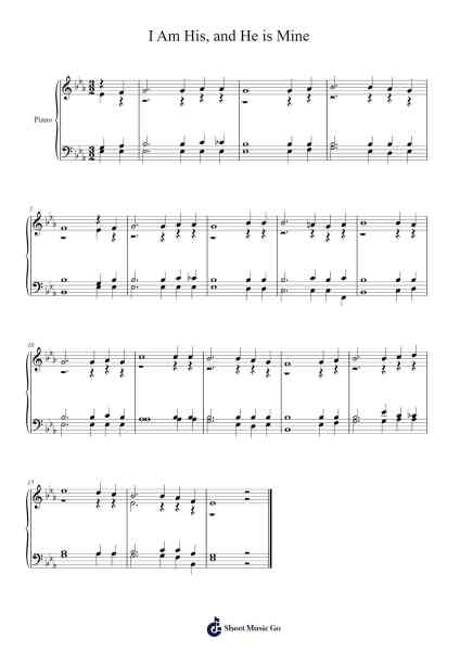I Am His, and He is Mine Sheet Music by -Arr.Cookeda