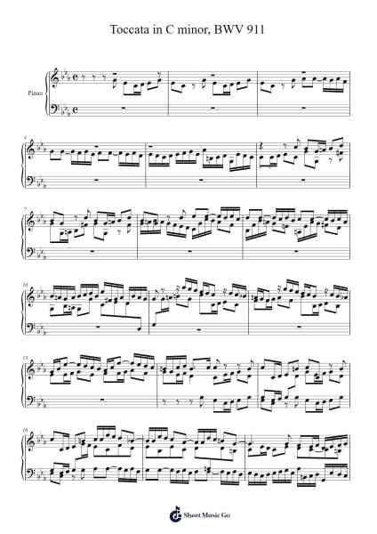 Toccata in C Minor, BWV 911 Sheet Music by Johann Sebastian Bach-Arr.Stilwald Mollswift