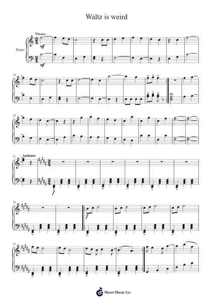 Waltz is weird Sheet Music by adela82ak-Arr.Viten Sun