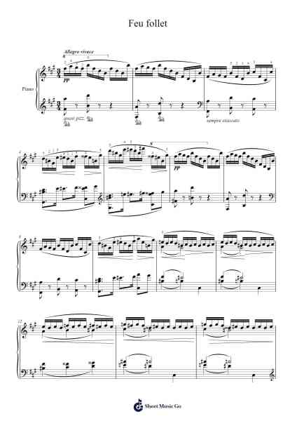 Feu follet Sheet Music by Wanda Landowska-Arr.Dunkin Betcie