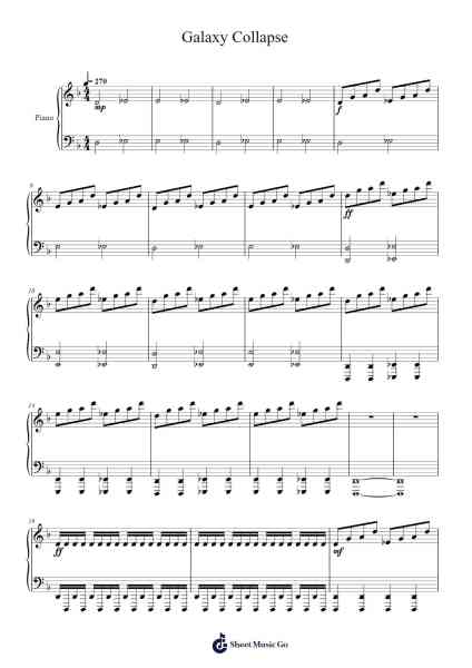 Galaxy Collapse Sheet Music by Kurokotei-Arr.Efbin Kimsie