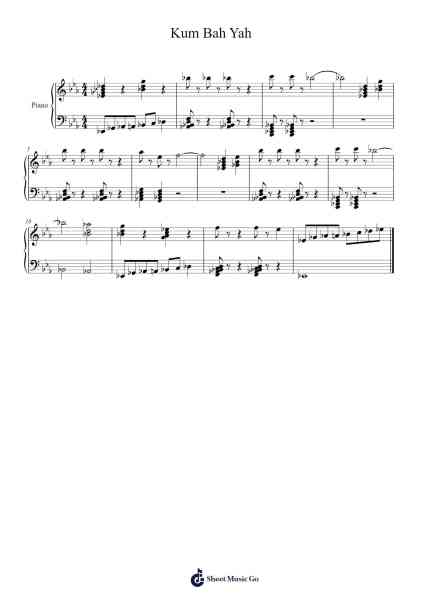 Kum Bah Yah Sheet Music by Tiffany Simons-Arr.Phylpeg Bradning