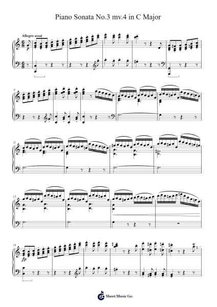 Piano Sonata No. 3 in C Major, Op. 2 No. 3: IV. Allegro assai Sheet Music by Ludwig van Beethoven-Arr.Mccan