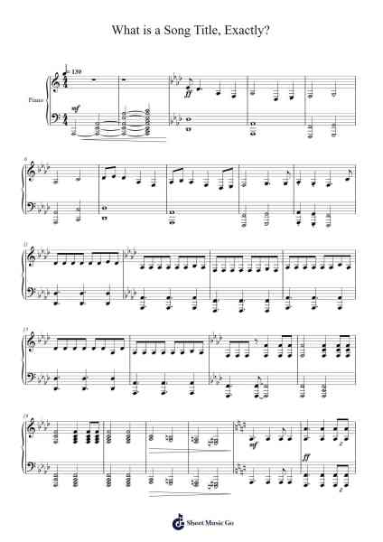 What is a Song Title, Exactly? Sheet Music by Logan Heath-Arr.Trebes
