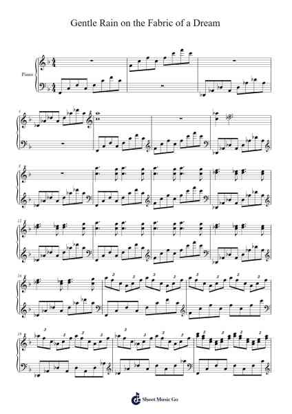 Gentle Rain on the Fabric of a Dream Sheet Music by William O'Carroll-Arr.Duttdes Dawnpril