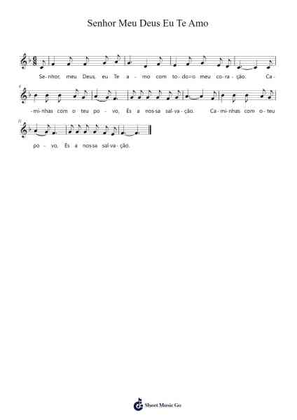 Senhor Meu Deus Eu Te Amo Sheet Music by A. Mendes-Arr.Stelbush Freglas