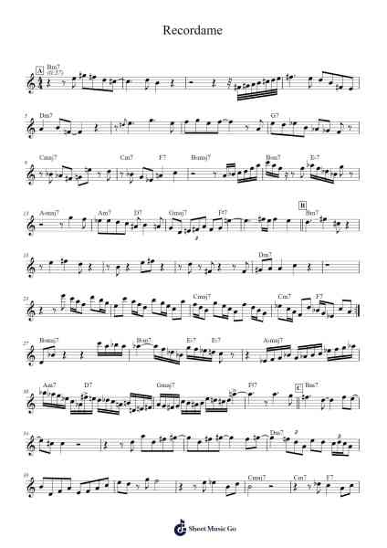 Recordame Sheet Music by Joe Henderson-Arr.Thadean Chilridge