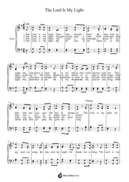 The Lord Is My Light Sheet Music by John W. Bischoff-Arr.Dwighthart Mickrold