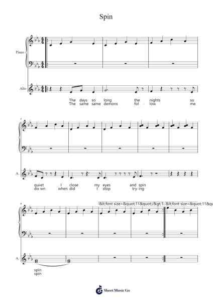Spin Sheet Music by Terri & Caryn-Arr.Virmoll