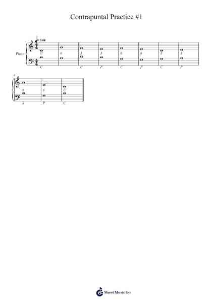 Contrapuntal Practice #1 Sheet Music by Hayden Lee Hawkins-Arr.Uvey
