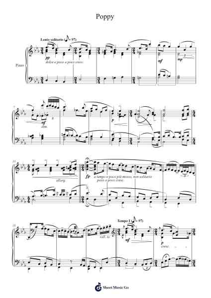 Impressions of Flowers No.3 "Poppy" (Revised) Sheet Music by NemerK/Kalle Haapamäki-Arr.Peay