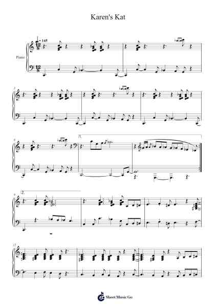 Karen's Kat Sheet Music by Anthony James Murphy-Arr.Cherlius Bunearl