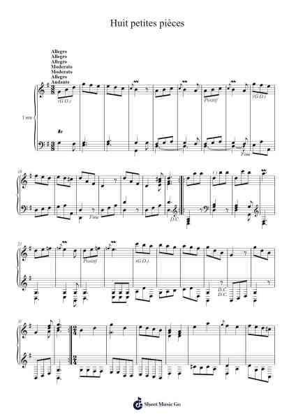 Huit petites pièces Sheet Music by Michel Corrette-Arr.Brandwight Gillget