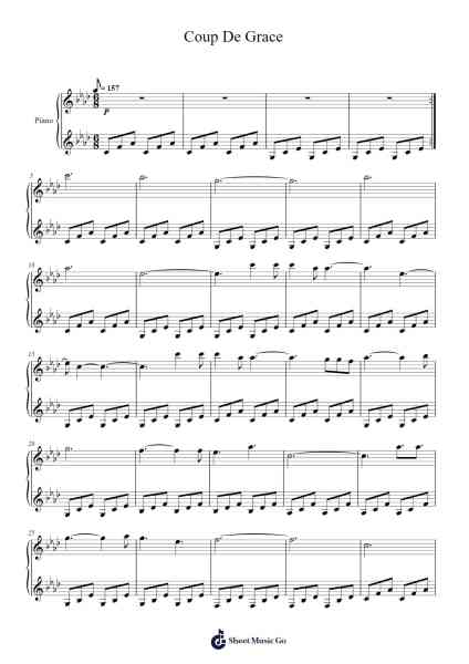 Coup De Grace Sheet Music by Röyksopp-Arr.Bardries Popelroy