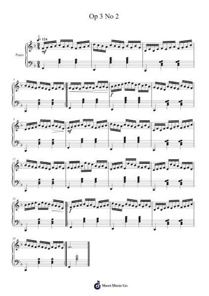 Op. 3 No. 2 Sheet Music by Camilro Jeamesraine-Arr.Puldair