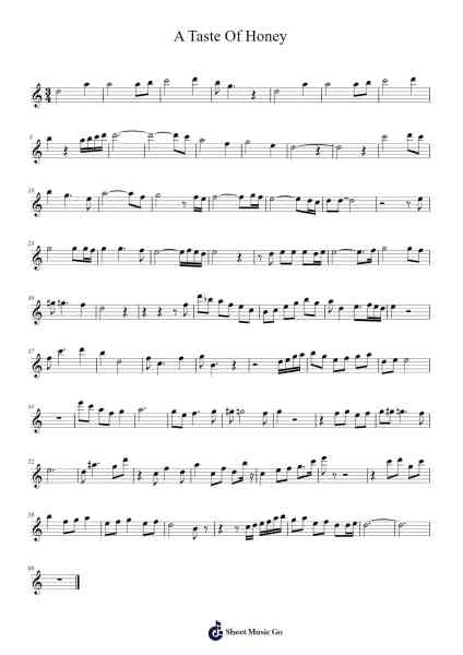 A Taste Of Honey Sheet Music by Paul Desmond-Arr.Lencher Jameswyatt