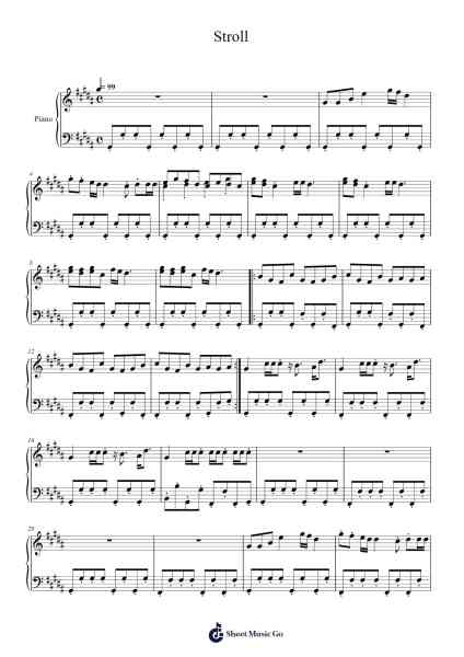 Stroll Sheet Music by Peyton R. Nugent-Arr.Auslus Yeachard