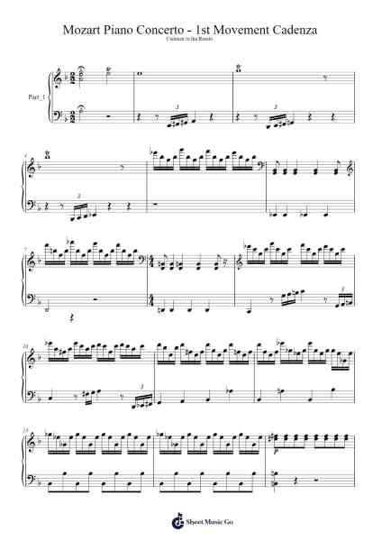 Beethoven Cadenza for Mozart Piano Concerto - 1st Movement Notenblatt von Ludwig van Beethoven-Arr.Inmark Ausbrooke