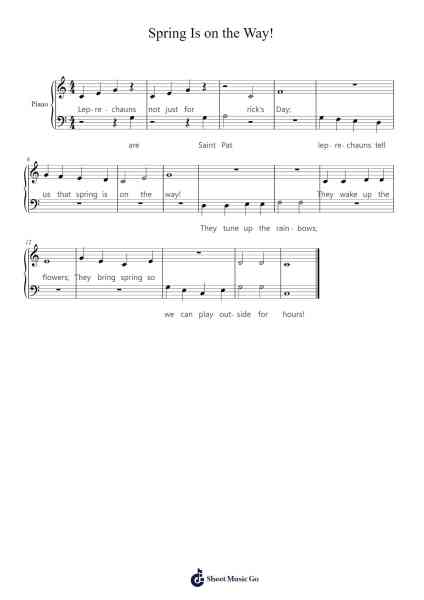 Spring Is on the Way! Sheet Music by Rusmike Hudje-Arr.Trund Milsoll