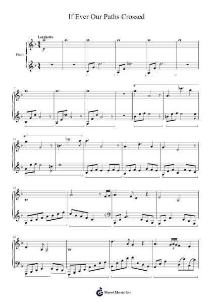 If Ever Our Paths Crossed Sheet Music by Anna Renee Kmosko-Arr.Hootus