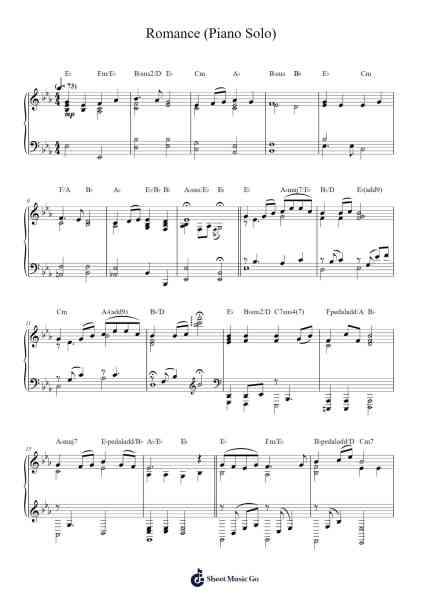 Romance (Piano Solo) Sheet Music by David Foster-Arr.Montlot