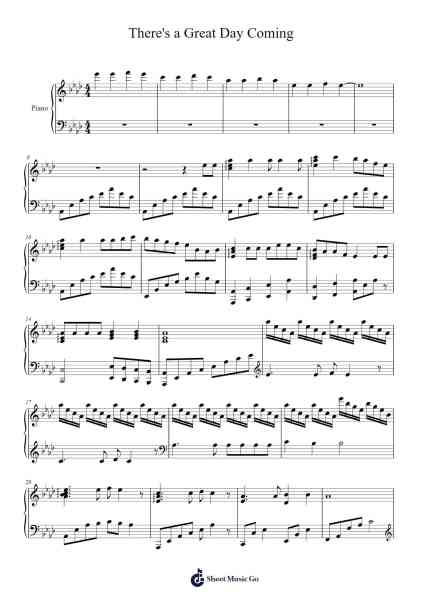 There's a Great Day Coming Sheet Music by W. L. Thompson-Arr.Greenblack Xawilde
