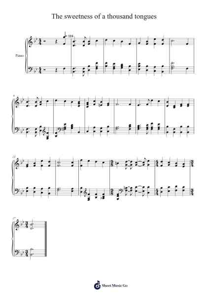 The Sweetness of a Thousand Tongues Sheet Music by C. Harold Lowden-Arr.Cisbrian Jestier