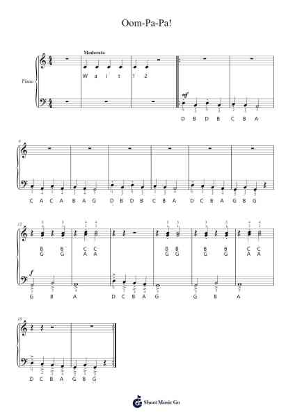 Oom-Pa-Pa! Sheet Music by Willard A. Palmer-Arr.Blyxine Cojane