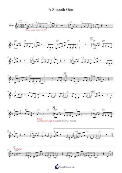 A Smooth One Sheet Music by Benny Goodman-Arr.Quinncol