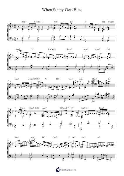 When Sunny Gets Blue Sheet Music by Daeyoun Kim-Arr.Mattrie