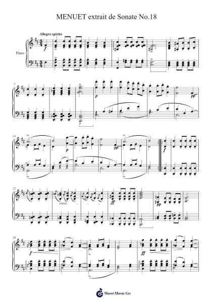 Sonate No. 18 in G Major, D. 894: III. Menuetto Sheet Music by Franz Schubert-Arr.Fieldtein