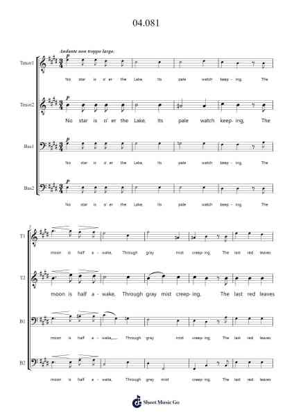 The Long Day Closes Sheet Music by Arthur Sullivan-Arr.Yedlis Nycol