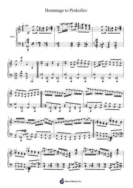 Hommage to Prokofiev Sheet Music by Davide Battarino-Arr.Whittrine Pruham