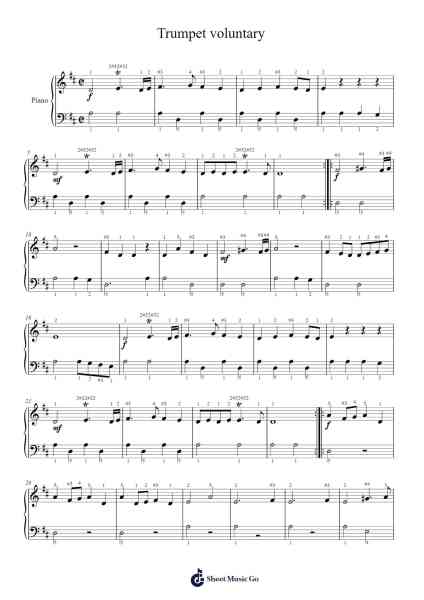 Trumpet Voluntary Sheet Music by Jeremiah Clarke-Arr.Everal Baurell