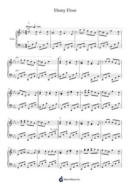 Ebony Floor Sheet Music by Michael Ake-Arr.Hodhill