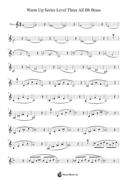 Warm Up Series Level Three All Bb Brass Sheet Music by kylejraftery-Arr.Deyale