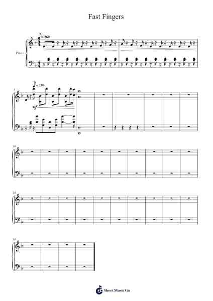 Fast Fingers Sheet Music by alexander504-Arr.Pomiles