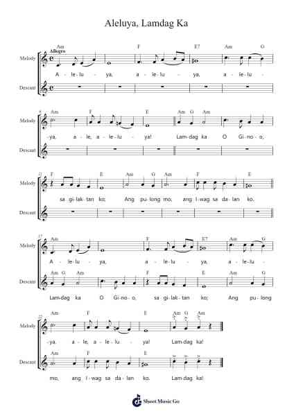 Aleluya, Lamdag Ka Sheet Music by Nars Fernandez-Arr.Ukuk Behill