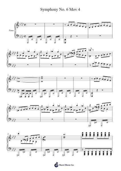 Symphony No. 6 Mov 4 樂譜由 Tofrances - 編曲 Bloorvogt