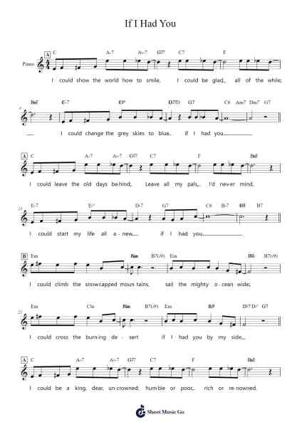 If I Had You Sheet Music by Diana Krall-Arr.O'Neilgrey