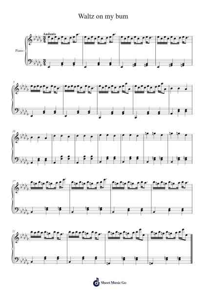Waltz on my bum Sheet Music by undefined-Arr.Babberg Neriam