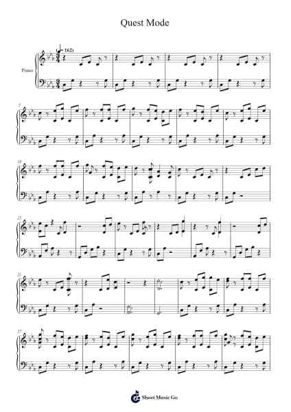 Quest Mode Sheet Music by Unknown author-Arr.Grifgins
