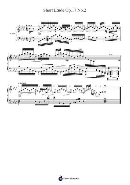 Etude Op. 17 No. 2 Sheet Music by adriancalhoun-Arr.Vanralph Aunald