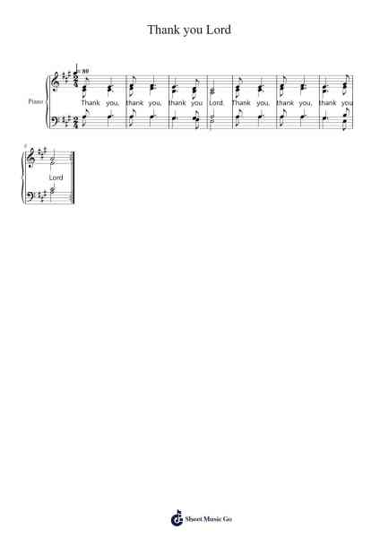 Thank you Lord Sheet Music by Marcus Roberts-Arr.Bunharine Coftroy